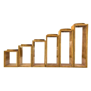 بانکه گردو شوشتری مدل چوبی درب مگنتی کد BK01PS6 مجموعه 6 عددی