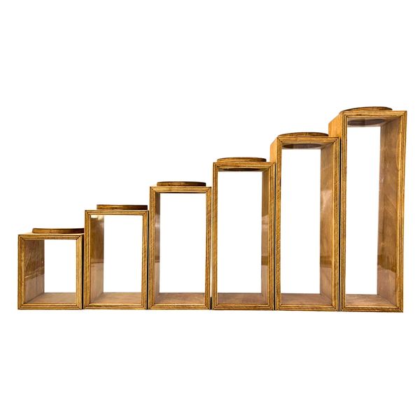 بانکه گردو شوشتری مدل چوبی درب مگنتی کد BK01PS6 مجموعه 6 عددی