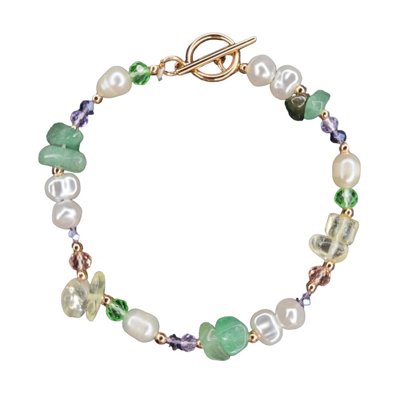 دستبند زنانه سیکس مدل مروارید و سنگ 36807