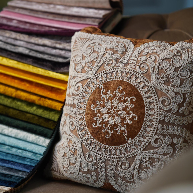 کاور کوسن طرح چهار پر سایز 42x42 سانتی متر مجموعه ۲ عددی
