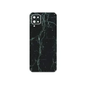 MAHOOT Graphite-Green-Marble Cover Sticker for Samsung Galaxy A12