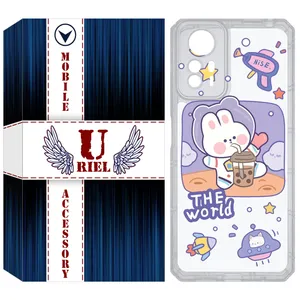 کاور یوریل مدل Clear کد 8 طرح خرگوش فضانورد مناسب برای گوشی موبایل شیائومی Redmi Note 12S