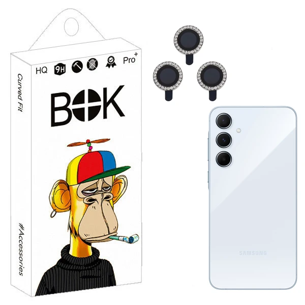 محافظ لنز دوربین بوک مدل Jewel Ring مناسب برای گوشی موبایل سامسونگ Galaxy A55 5G