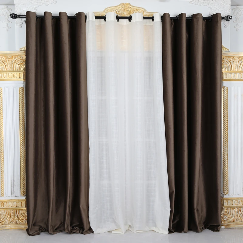 پرده طرح مخمل و حریر کد MH 01 سایز 140×280 سانتی متر
