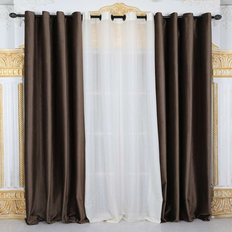 پرده طرح مخمل و حریر کد MH 01 سایز 140×280 سانتی متر
