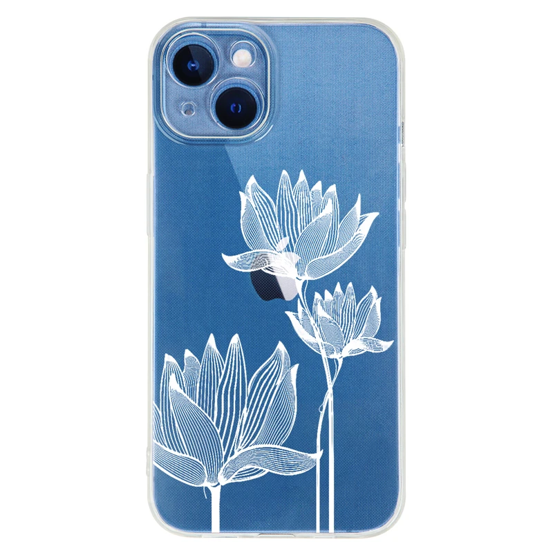 کاور مگافون طرح گل مدل C47-W مناسب برای گوشی موبایل اپل Iphone 13 