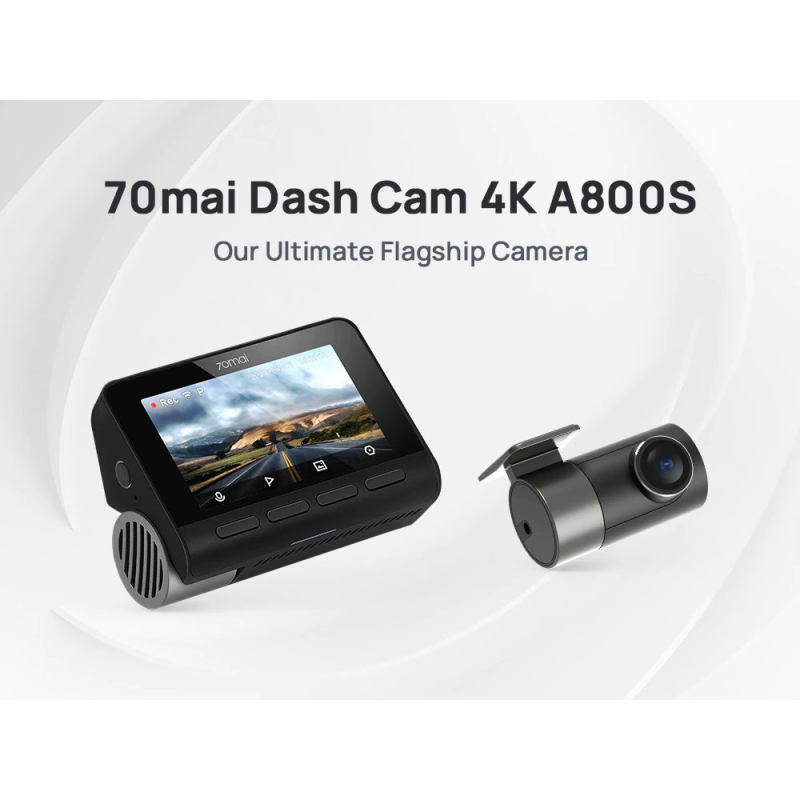 دوربین فیلم برداری خودرو سوِنتی مِی مدل  A800S 4K + Rear Cam Set(RC06) + Hardwire kit