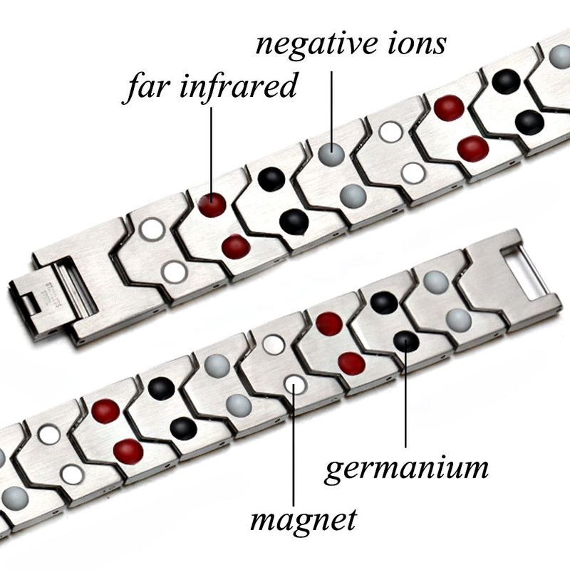 دستبند مغناطیسی مردانه مدل Honeycomb کد a52
