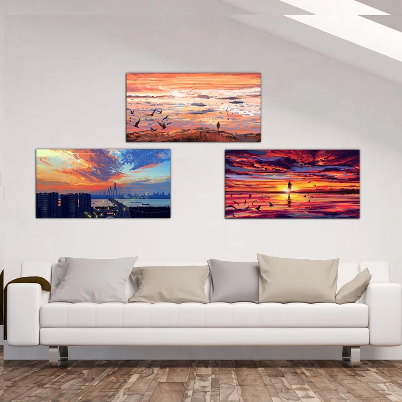 تابلو شاسی بکلیت طرح رقص پرندگان مدل SH-548 مجموعه 3 عددی