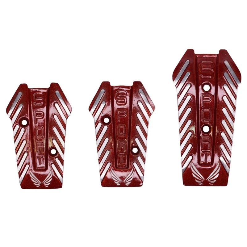 روکش پدال خودرو وارون مدل YAZDI-RED-LUX مجموعه 3 عددی