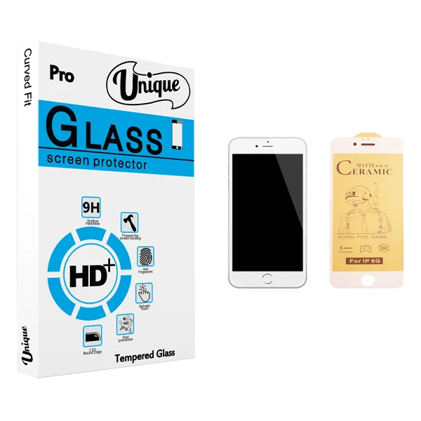 محافظ صفحه نمایش سرامیکی يونيک مدل +Clear مناسب برای گوشی موبایل اپل iPhone 6