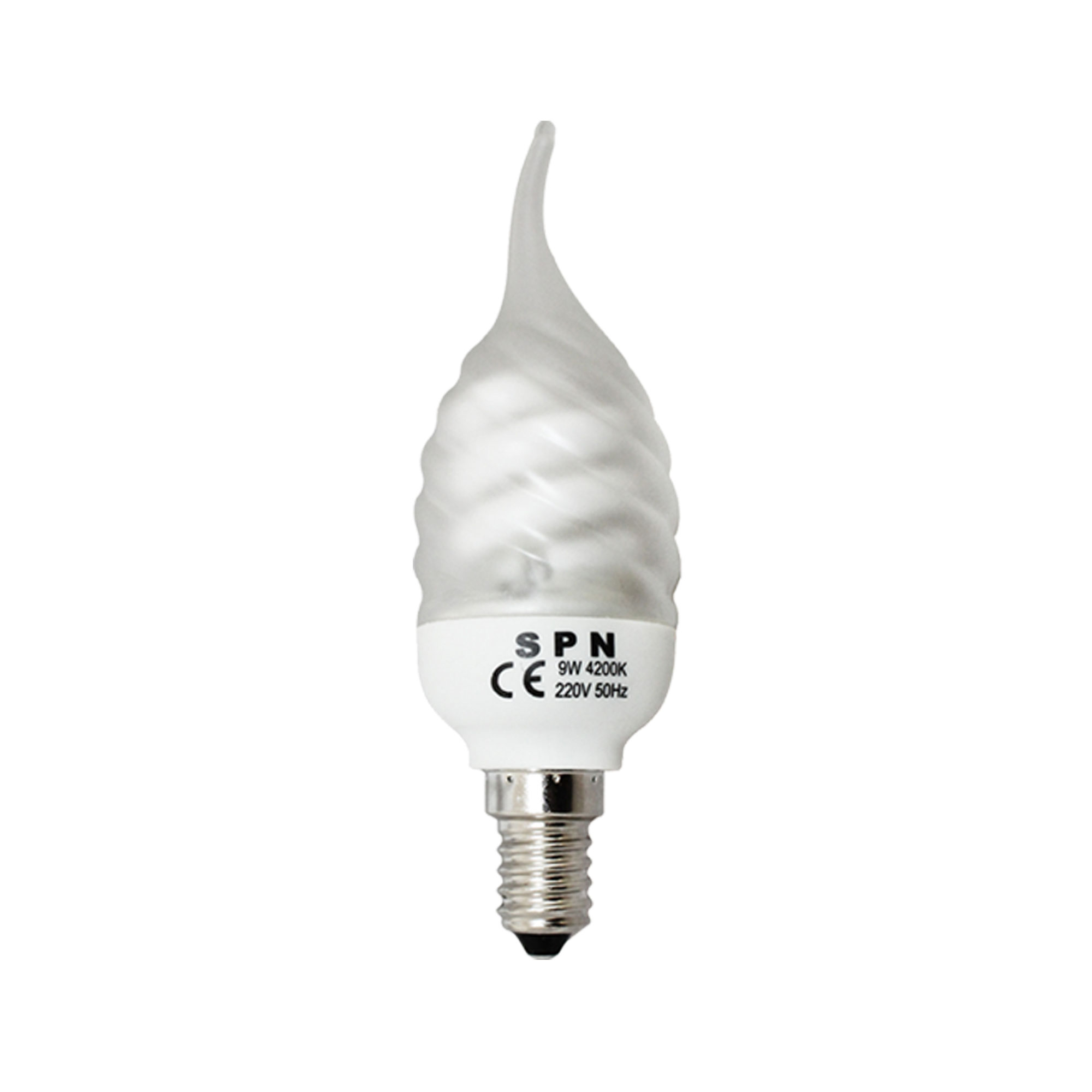 لامپ کم‌مصرف 9 وات اس پی ان مدل torch light پایه E14 بسته 100 عددی