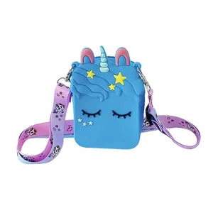 کیف رودوشی بچگانه مدل سیلیکونی فانتزی طرح unicorn