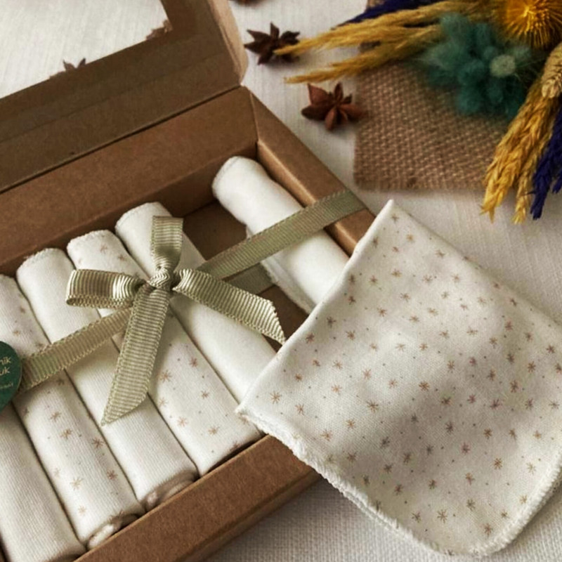 دستمال دست وصورت نوزاد کارامل مدل 2304 مجموعه 7 عددی