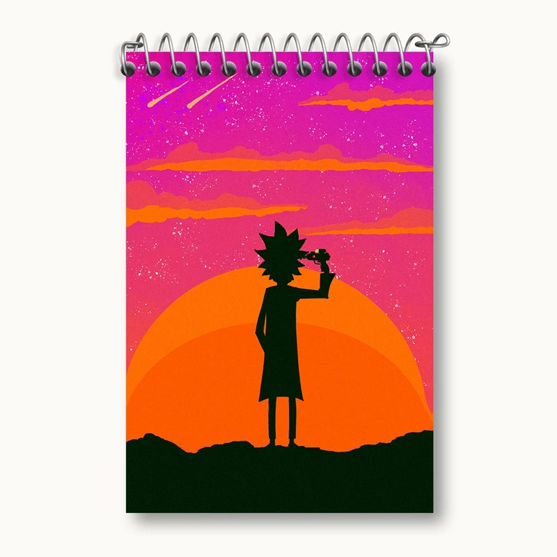 دفتر یادداشت 50 برگ خندالو مدل ریک و مورتی (Rick and Morty) کد F181