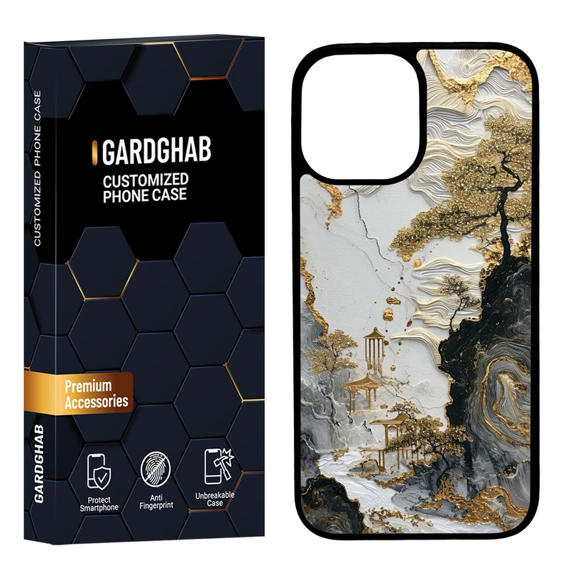 کاور گارد قاب مدل پشت گلس هنری مناسب برای گوشی موبایل اپل iPhone 12 Pro Max