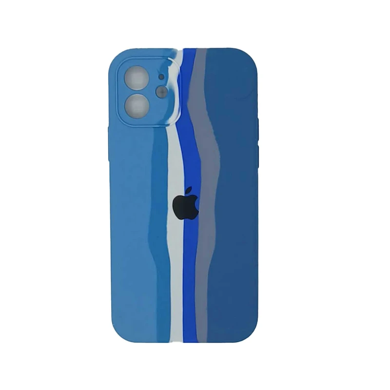 کاور  مدل سیلیکونی طرح ابرنگی کد 07 مناسب برای گوشی موبایل اپل iphone 12pro 