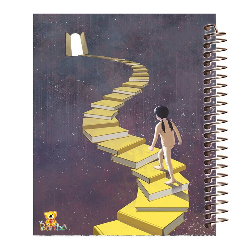 دفتر نقاشی 100 برگ سیمی بانیبو مدل کتاب کد 3820