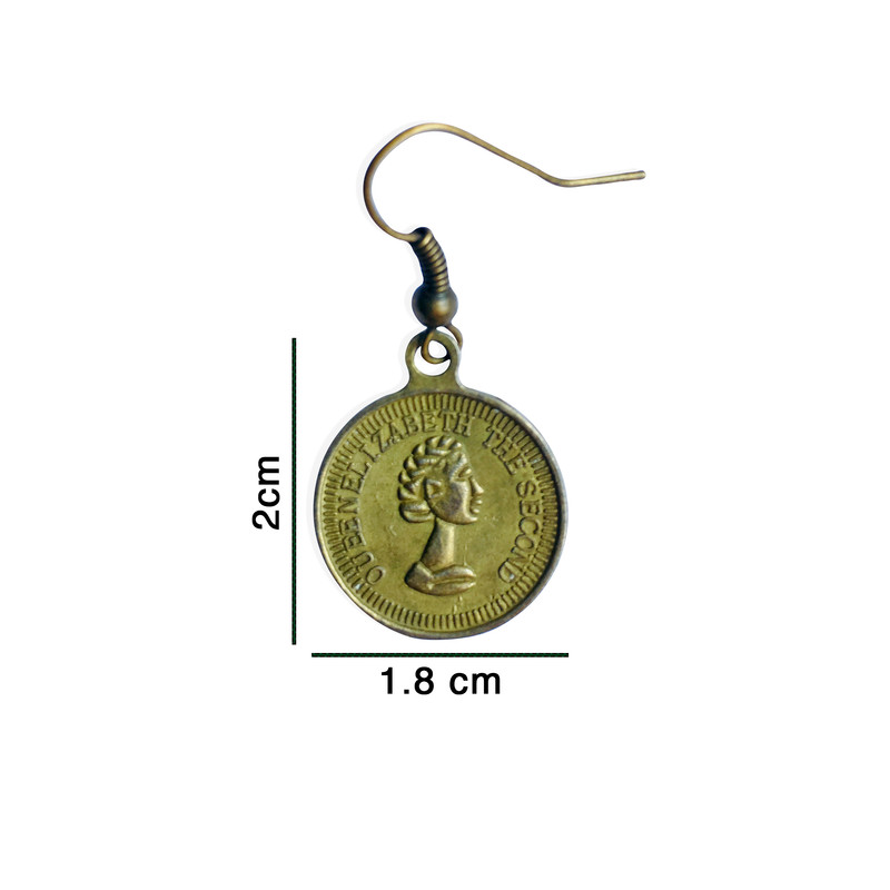 گوشواره دخترانه طرح سکه