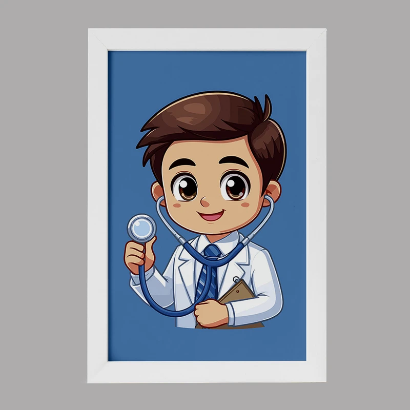 تابلو کودک خندالو مدل پزشک و پرستار کودکانه کد 36491