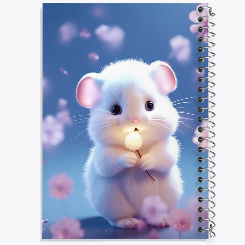 دفتر ژورنال نویسی 50 برگ خندالو مدل نقطه ای طرح موش کیوت کد F2609