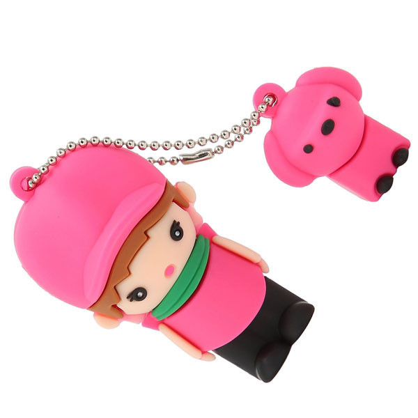 فلش مموری طرح دختر و سگ ظرفیت 32 گیگابایت