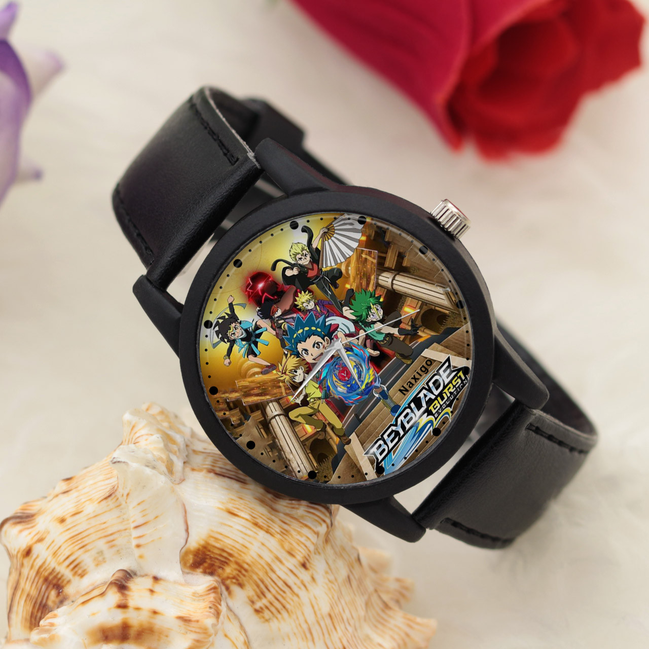 ساعت مچی عقربه ای ناکسیگو مدل فرفره های انفجاری کد LF13241