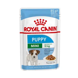 غذا پوچ سگ رویال کنین مدل mini puppy وزن ۸۵ گرم بسته ۱۲ عددی
