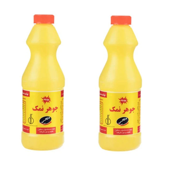 مایع جوهر نمک وایتکس مدل زرد حجم 1 لیتر مجموعه 2 عددی