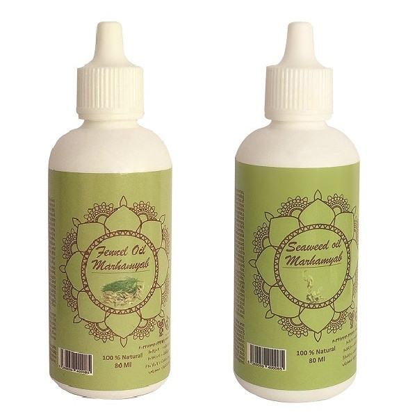 روغن مو مرهم یاب مدل جلبک دریایی و رازیانه حجم 80 میلی لیتر مجموعه 2 عددی روغن مو مرهم یاب مدل جلبک دریایی و رازیانه حجم 80 میلی لیتر مجموعه 2 عددی