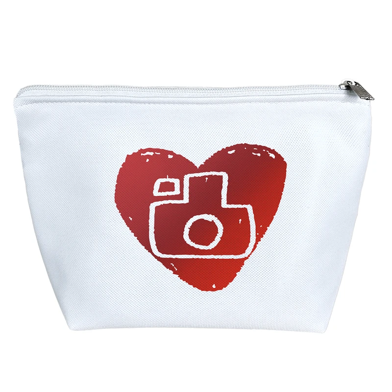 کیف لوازم آرایش دخترانه خندالو مدل قلب عکاس کد 7593