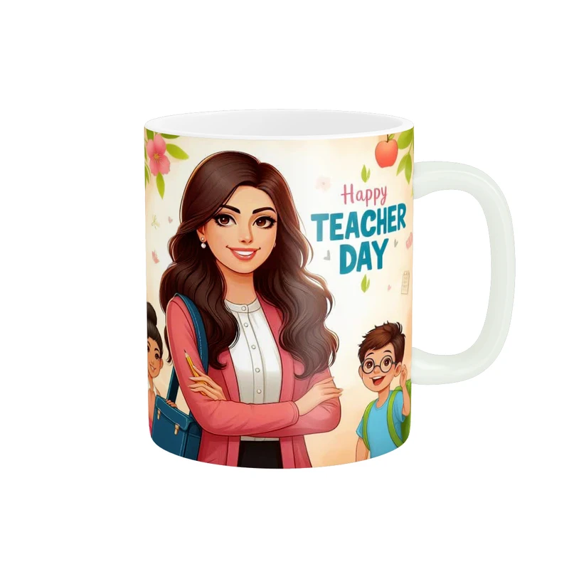 ماگ پادآفرین مدل مناسبتی طرح روز معلم مبارک کد p8939