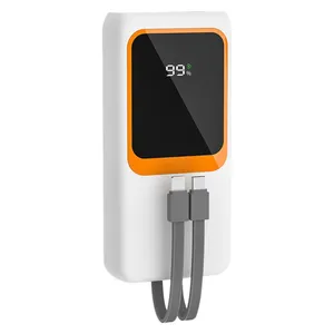پاوربانک پی زد ایکس مدل V27 Fast Charging 22.5W Cabled ظرفیت 20000 میلی آمپر ساعت