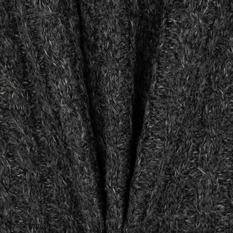 پلیور یقه اسکی مردانه مدل مارپیچی کد SKI-MAR-D رنگ ذغالی