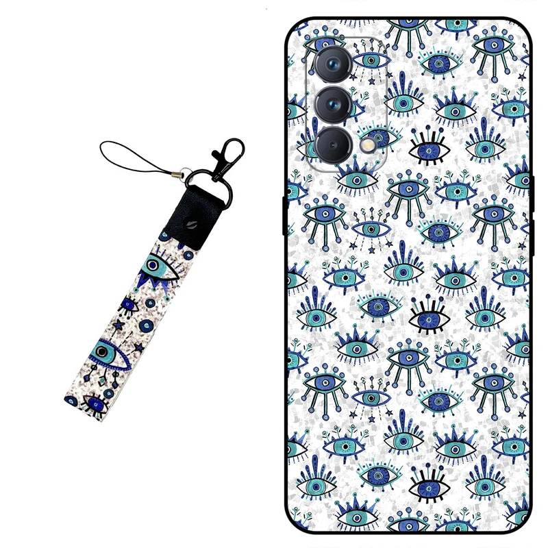 کاور مگافون طرح چشم نظر مدل 6464 مناسب برای گوشی موبایل ریلمی GT Master به همراه بند