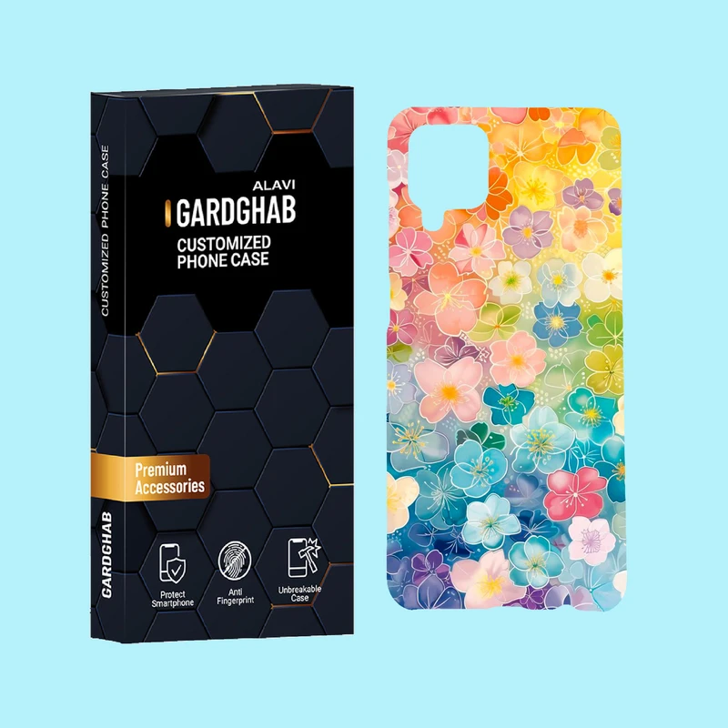کاور گارد قاب علوی مدل گل مناسب برای گوشی موبایل سامسونگ Galaxy A12
