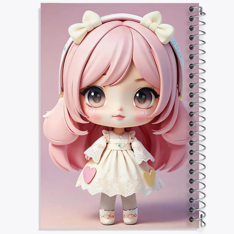 دفتر شطرنجی 50 برگ خندالو مدل دخترانه (Girlish) کد 36869