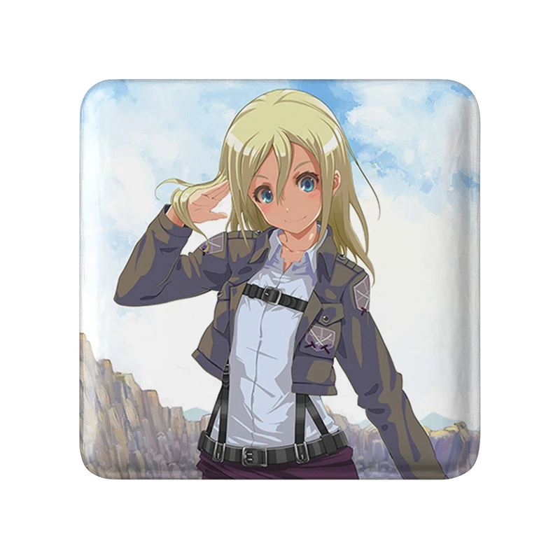 مگنت خندالو طرح هیستوریا انیمه اتک آن تایتان Attack on Titan  مدل مربعی کد 18593