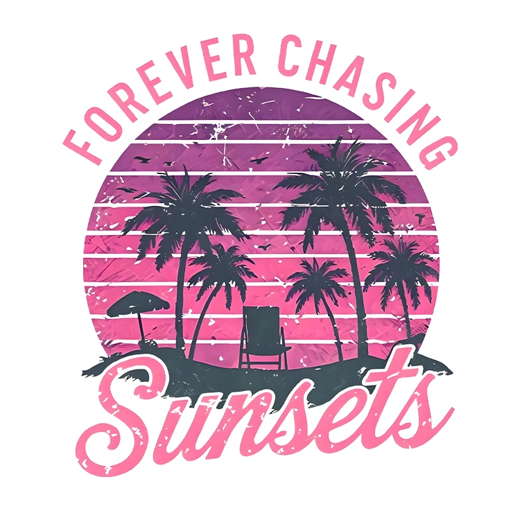 استیکر پارچه و لباس پاد آفرین مدل غروب خورشید کد S5844