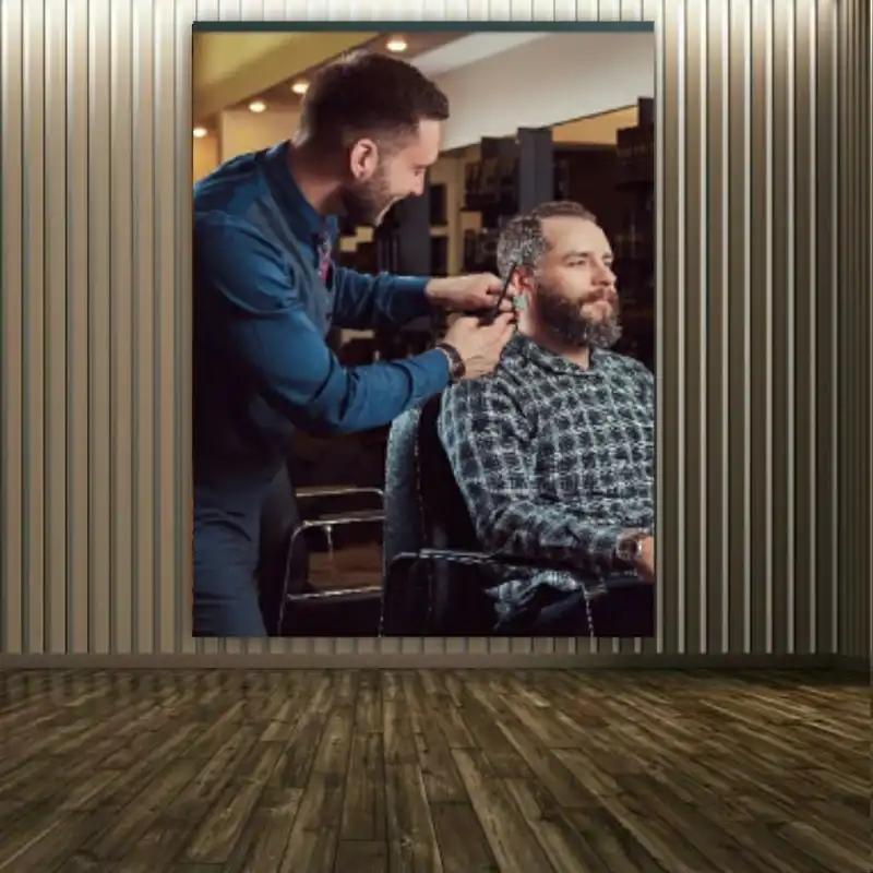 پوستر دیواری طرح مرد ارایشگر کد FP10109