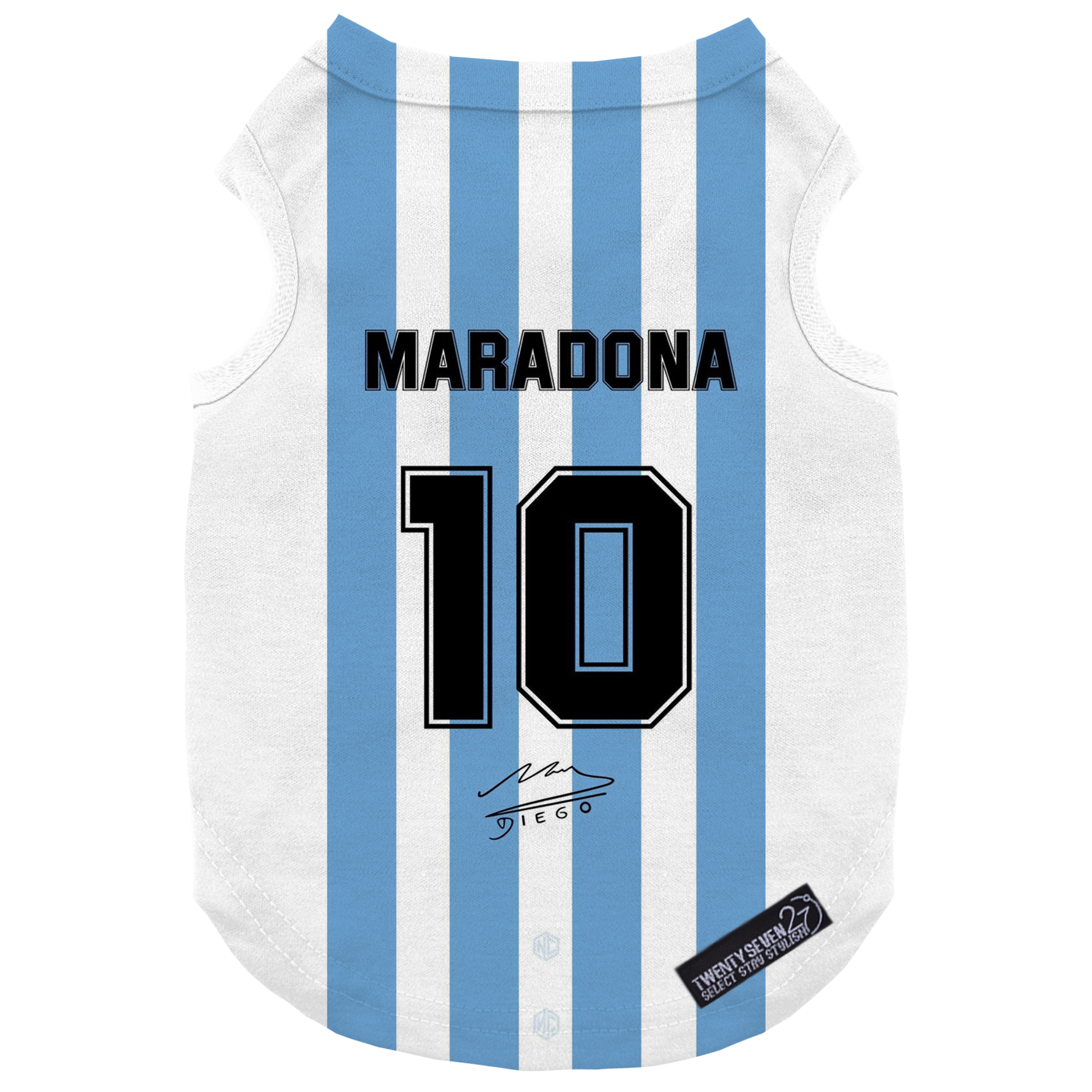لباس سگ و گربه 27 طرح Maradonas Signature کد MH1382 سایز S
