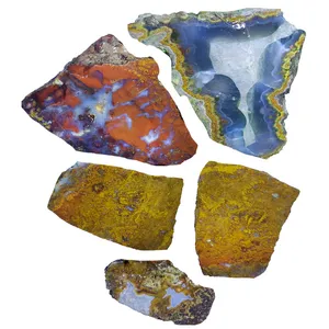 سنگ راف عقیق شجر مدل G16 مجموعه 5 عددی