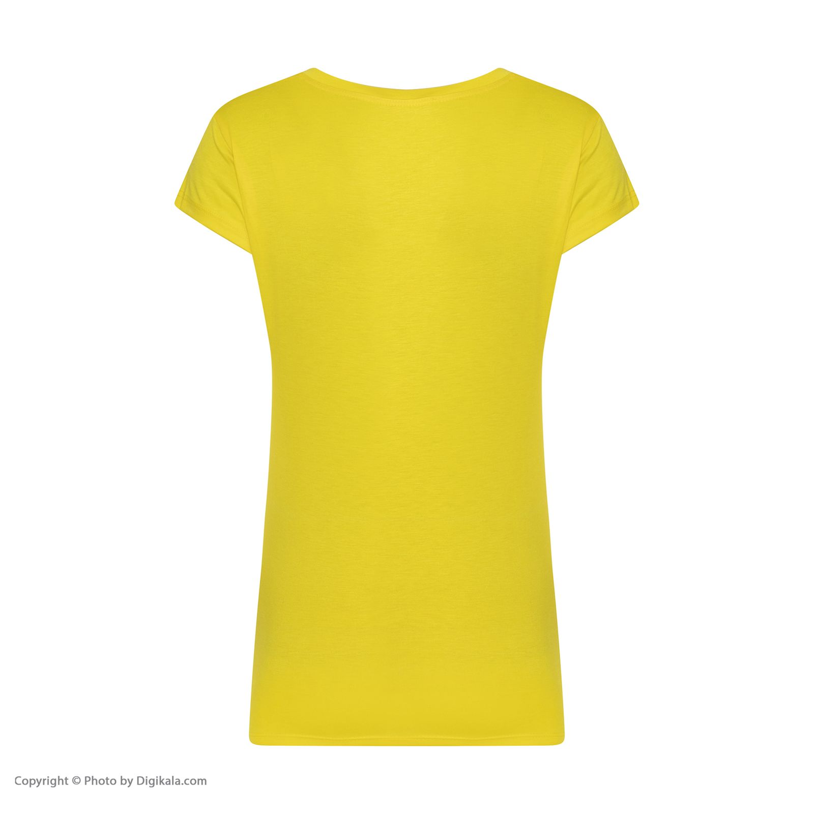 ست تی شرت و شلوارک زنانه افراتین مدل آلبالو کد 6557 رنگ زرد -  - 4
