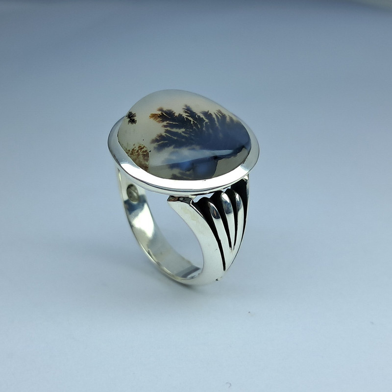 انگشتر نقره عقیق مردانه مدل صفوی شجر