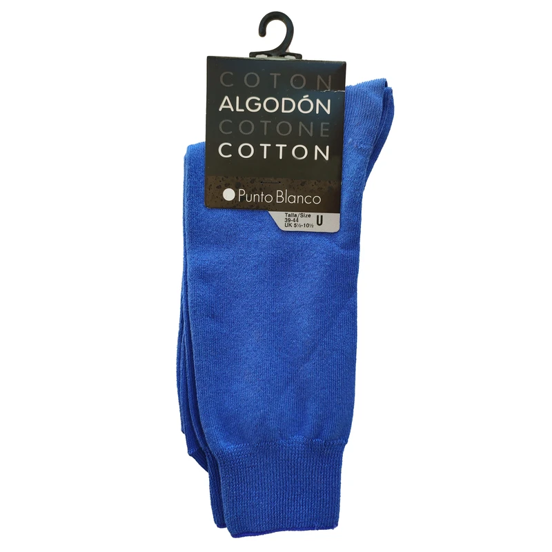 جوراب مردانه پونتو بلانکو مدل کتان آلگودون ساده  198-10-13454