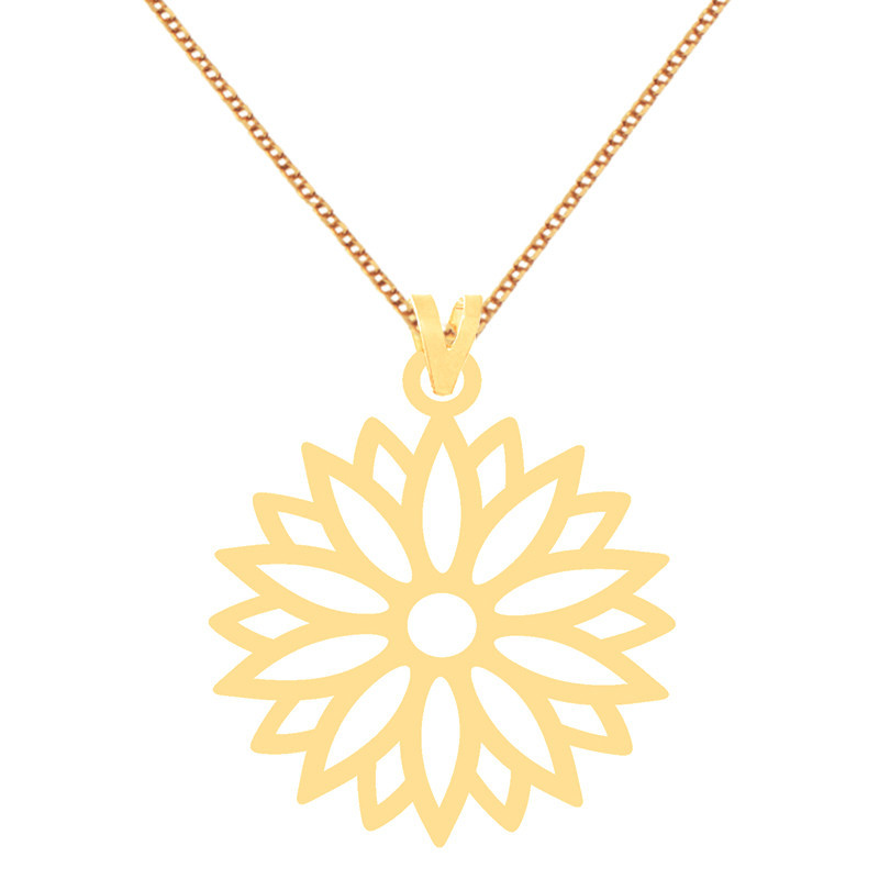 گردنبند طلا 18 عیار زنانه الن نار مدل ELN70117 طرح گل
