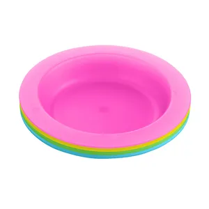 بشقاب کودک 4 عددی کیکابو مدل rainbow