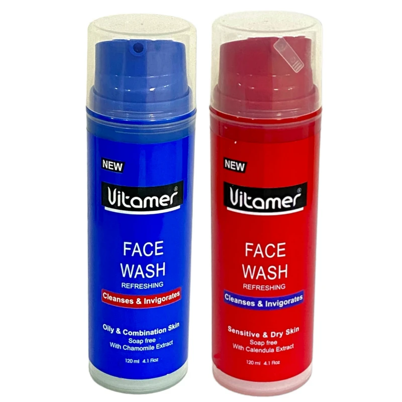 ژل شستشوی صورت ویتامر مدل 002 حجم 120 میلی لیتر مجموعه 2 عددی