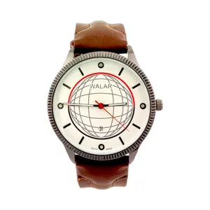 ساعت مچی عقربه‌ای مردانه والار مدل تقویمدار بند چرمی