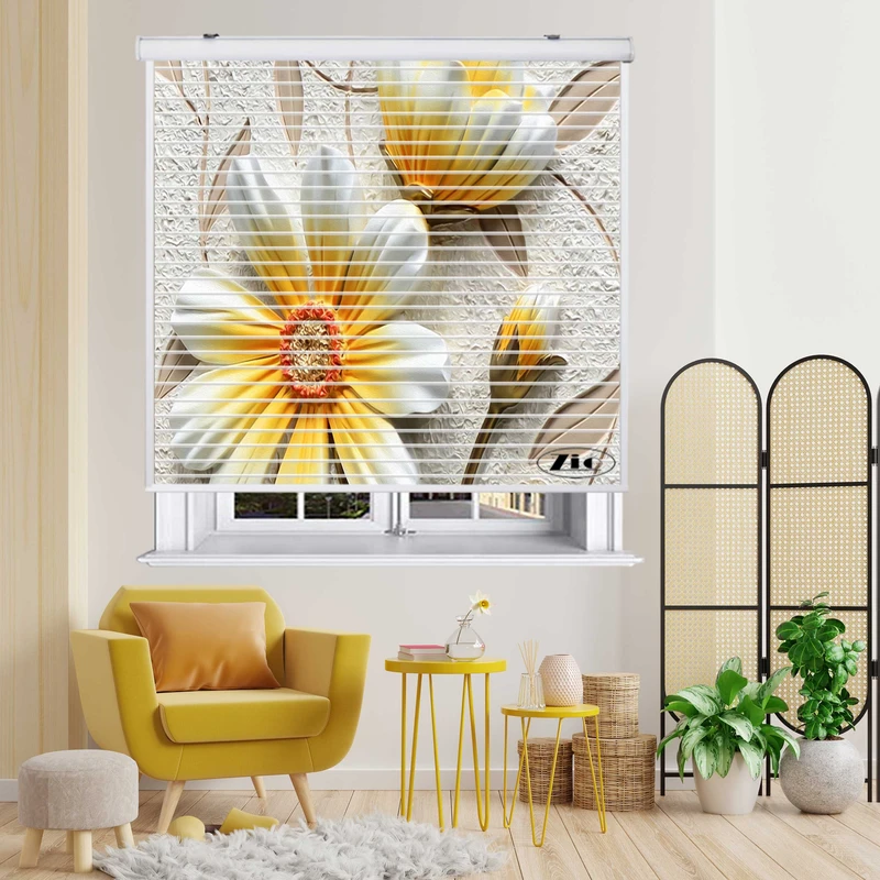 پرده زبرا زیو مدل سیلوئت 3D1475 سایز 150x150 سانتی متر